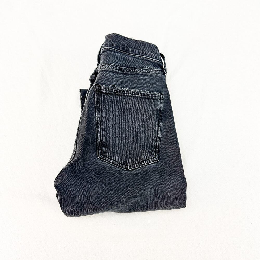 AGOLDE Toni Raw Hem Charcoal Black Denim Skinny Jeans A133D-3002 Size 25